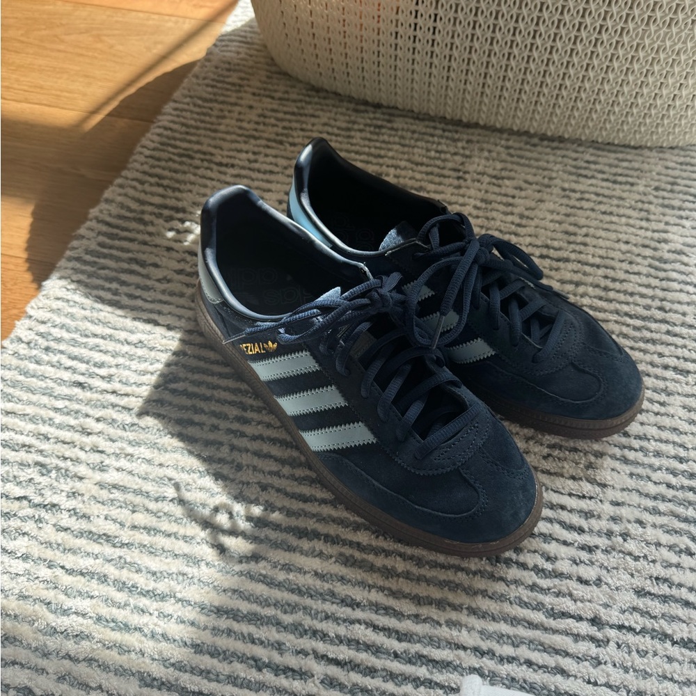 adidas Spezial Dark Blue Suede Sneakers with light blue Stripes